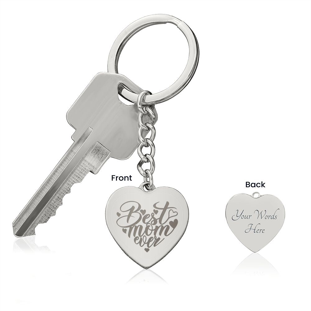 Best Mom Ever Glitter Keychain - Choose your glitter and vinyl