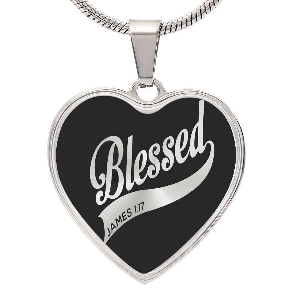 Blessed | Engraved Heart Necklace