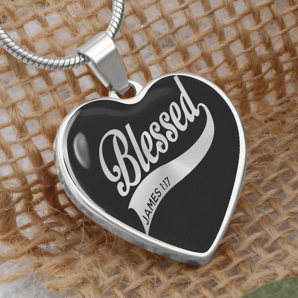 Blessed | Engraved Heart Necklace