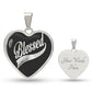 Blessed | Engraved Heart Necklace