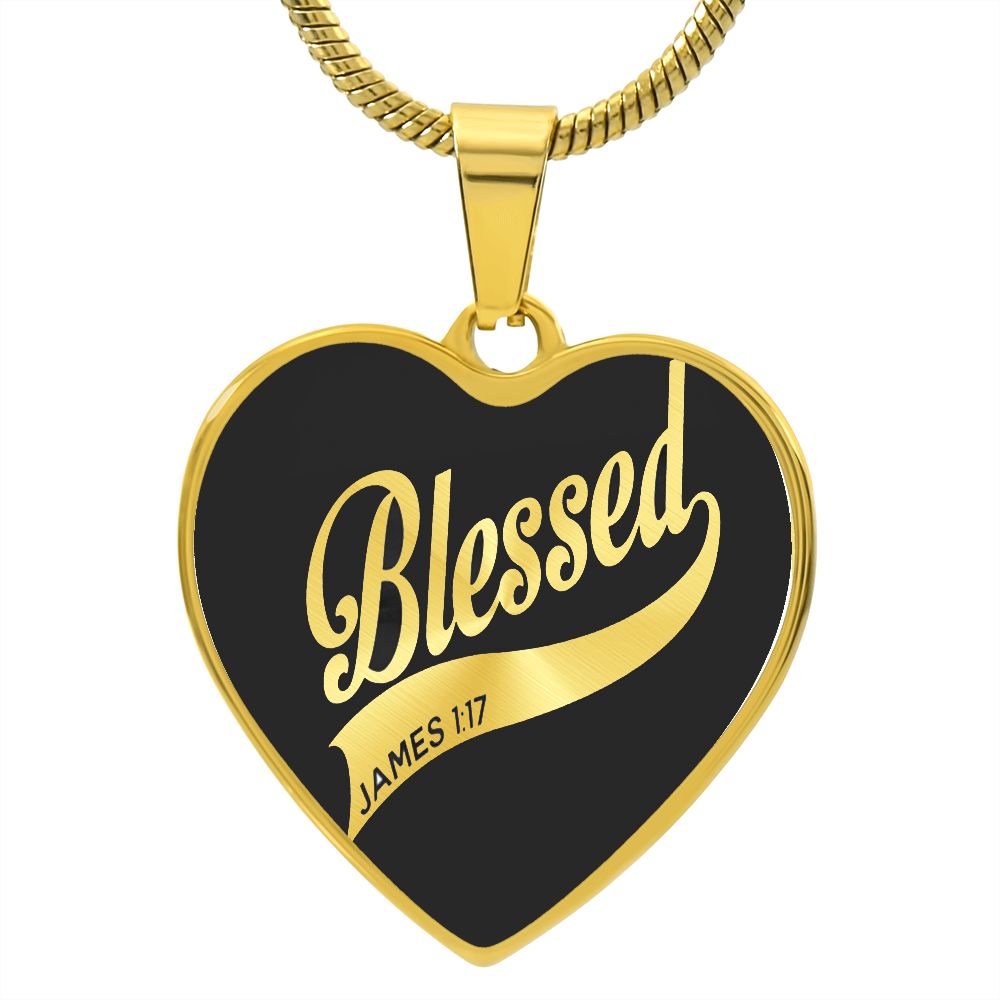 Blessed | Engraved Heart Necklace