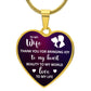 To My Wife | Engraved Heart Necklace