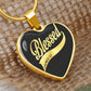 Blessed | Engraved Heart Necklace