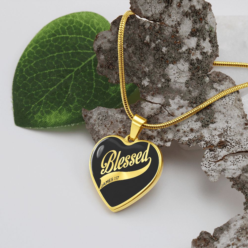 Blessed | Engraved Heart Necklace