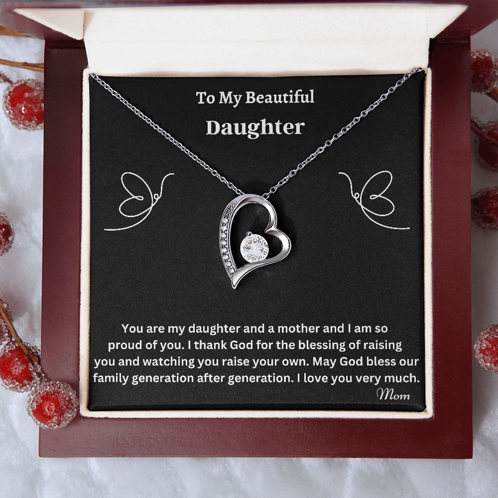 To My Beautiful Daughter | Forever Love Necklace