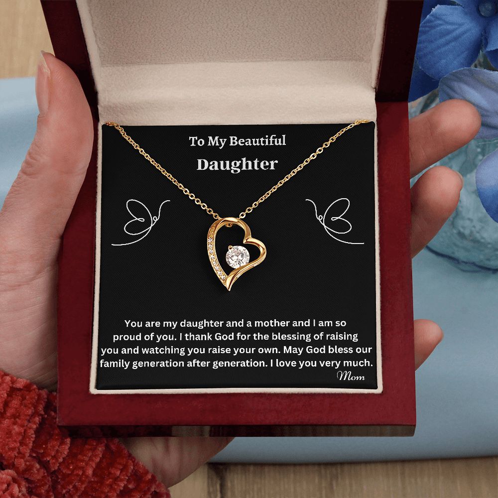 To My Beautiful Daughter | Forever Love Necklace