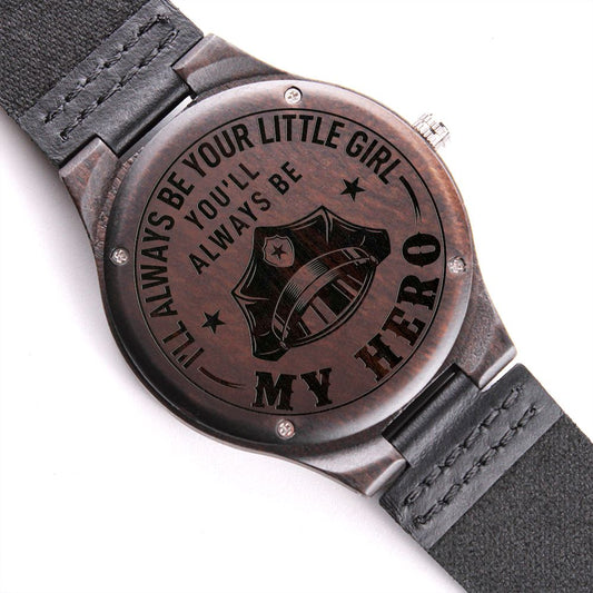 My Hero_Officer | Engraved Wooden Watch