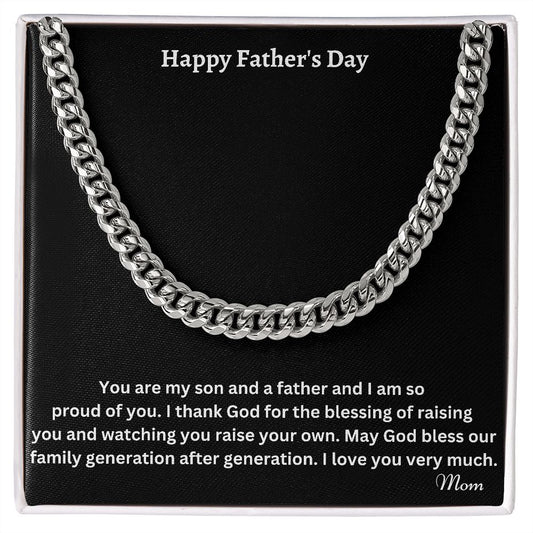 Happy Father's Day_You Are My Son | Cuban Link Chain