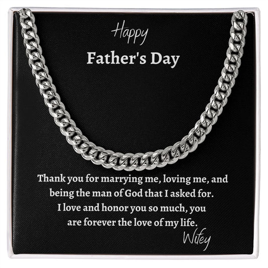 Happy Father's Day_Thank you for marrying me | Cuban Link Chain