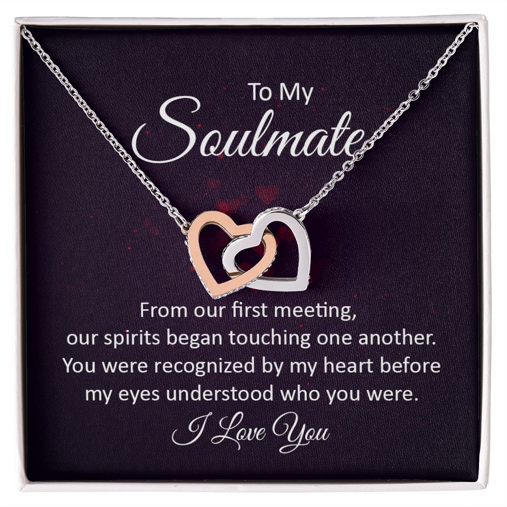 To My Soulmate_From Our First Meeting | Interlocking Hearts Necklace