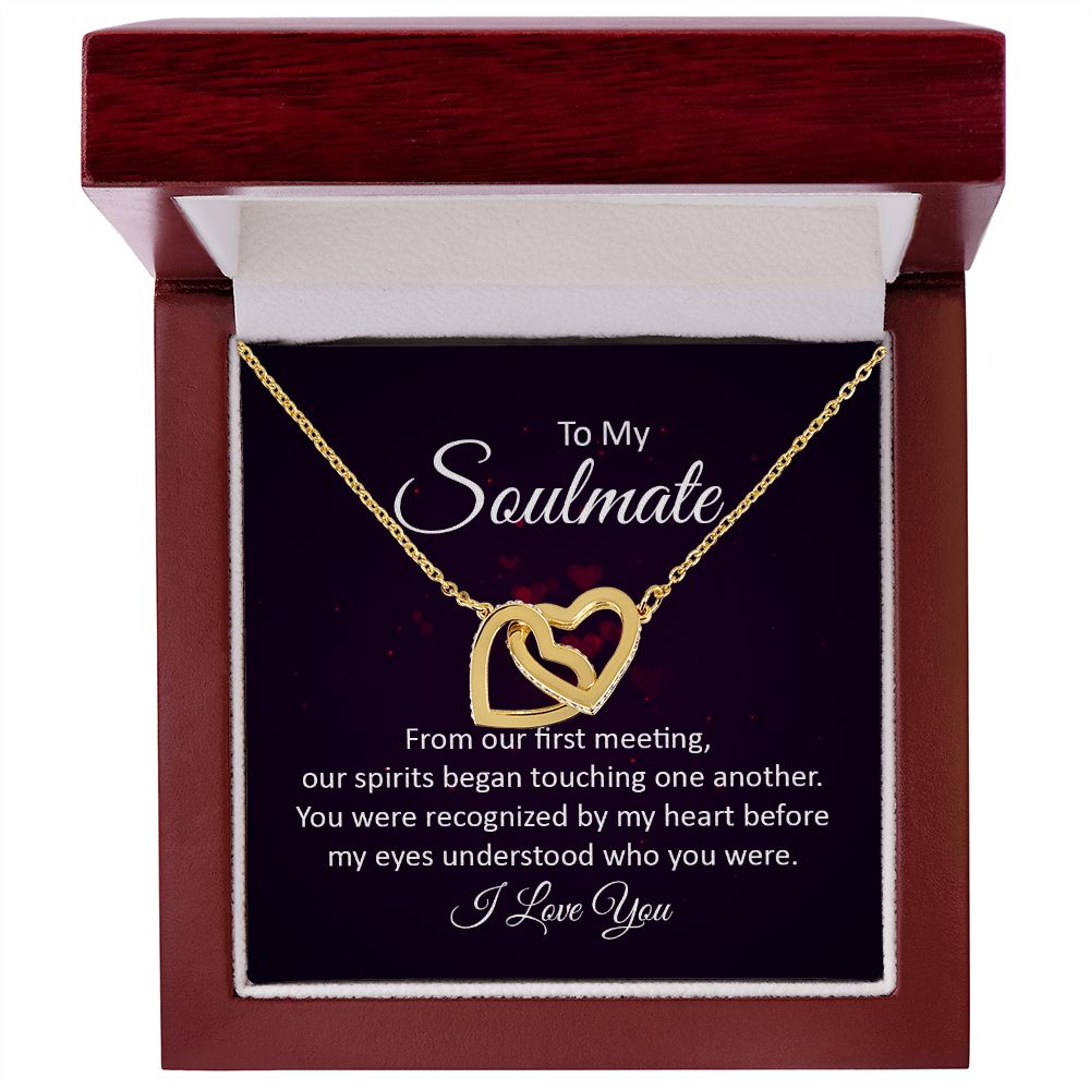 To My Soulmate_From Our First Meeting | Interlocking Hearts Necklace