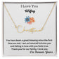 I Love You Wifey | Signature Name necklace