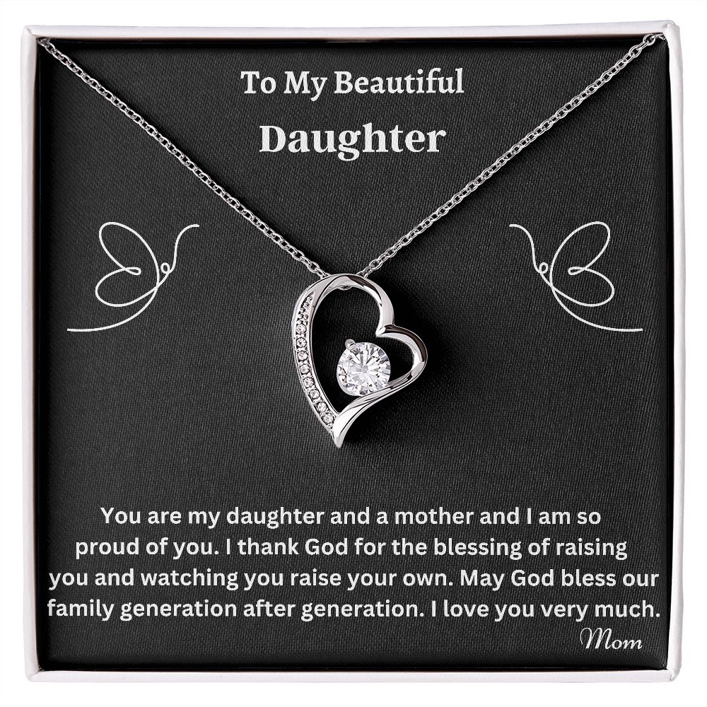 To My Beautiful Daughter | Forever Love Necklace