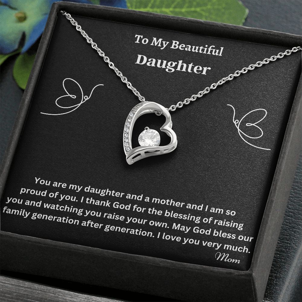 To My Beautiful Daughter | Forever Love Necklace