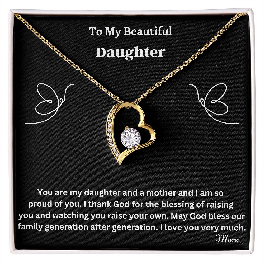 To My Beautiful Daughter | Forever Love Necklace