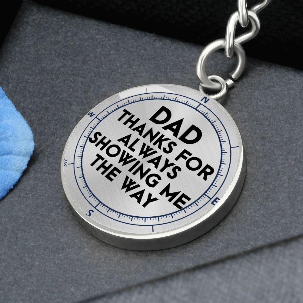 Dad Thanks | Graphic Circle Keychain