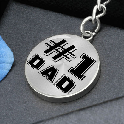 #1 Dad | Graphic Circle Keychain