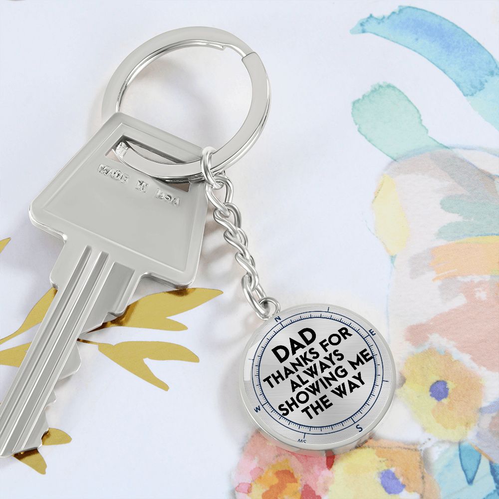 Dad Thanks | Graphic Circle Keychain