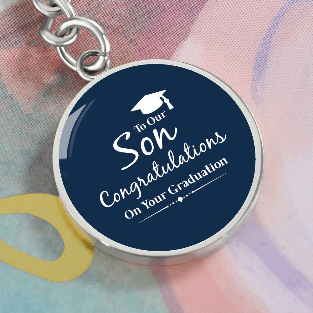 To Our Son_Congratulations | Graphic Circle Keychain