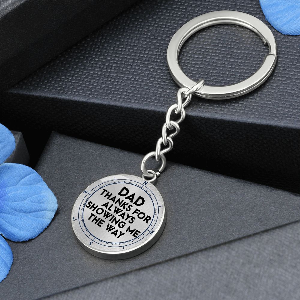 Dad Thanks | Graphic Circle Keychain