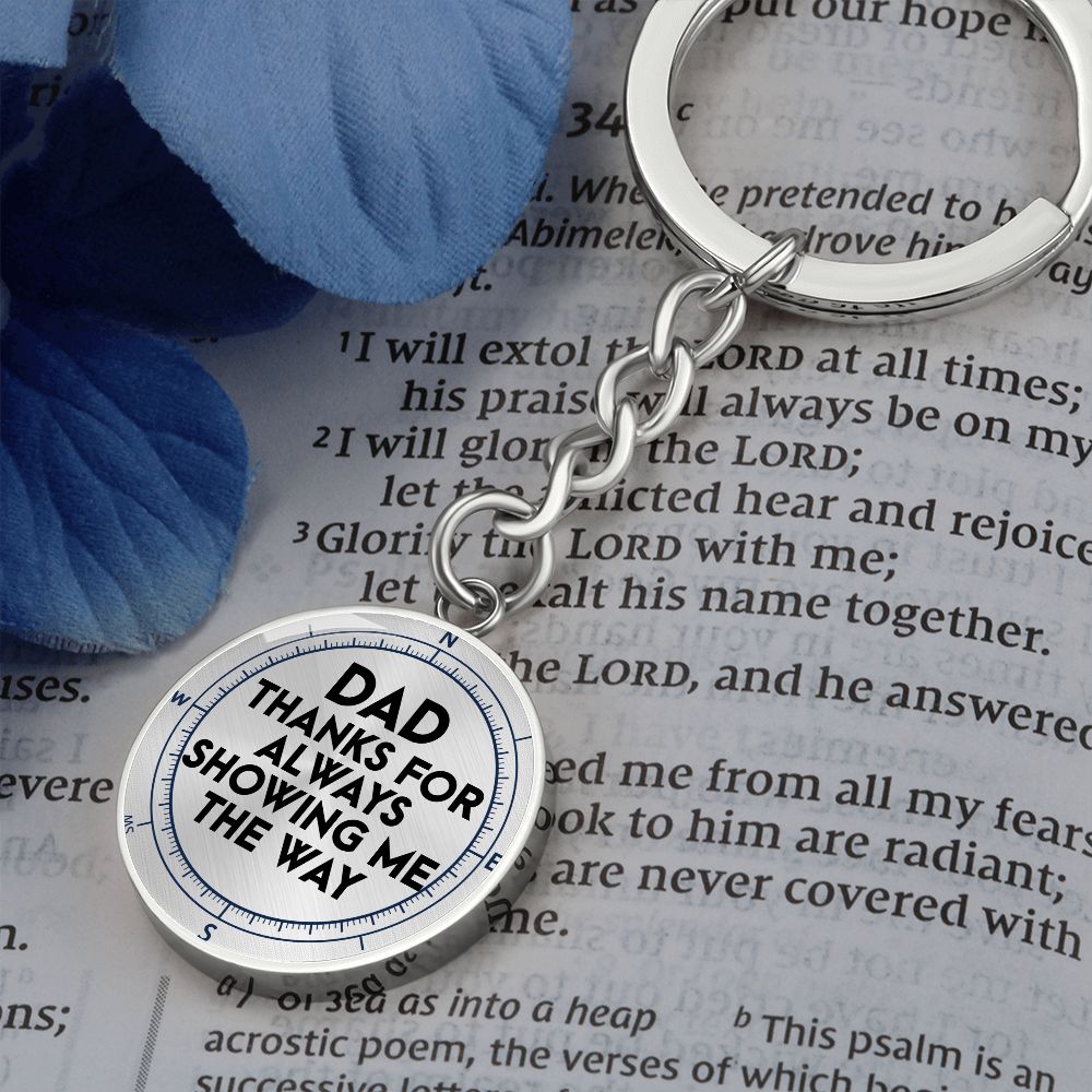 Dad Thanks | Graphic Circle Keychain