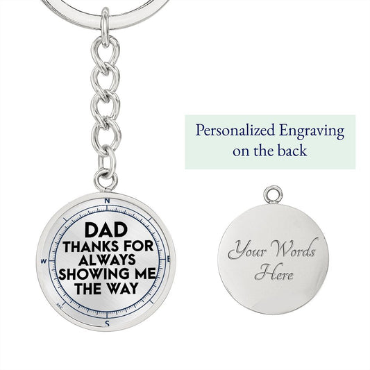 Dad Thanks | Graphic Circle Keychain