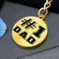 #1 Dad | Graphic Circle Keychain