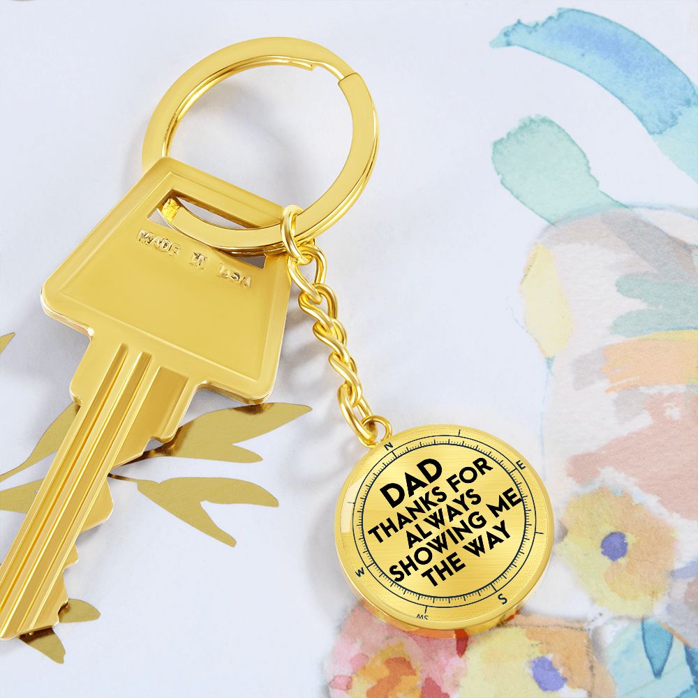 Dad Thanks | Graphic Circle Keychain