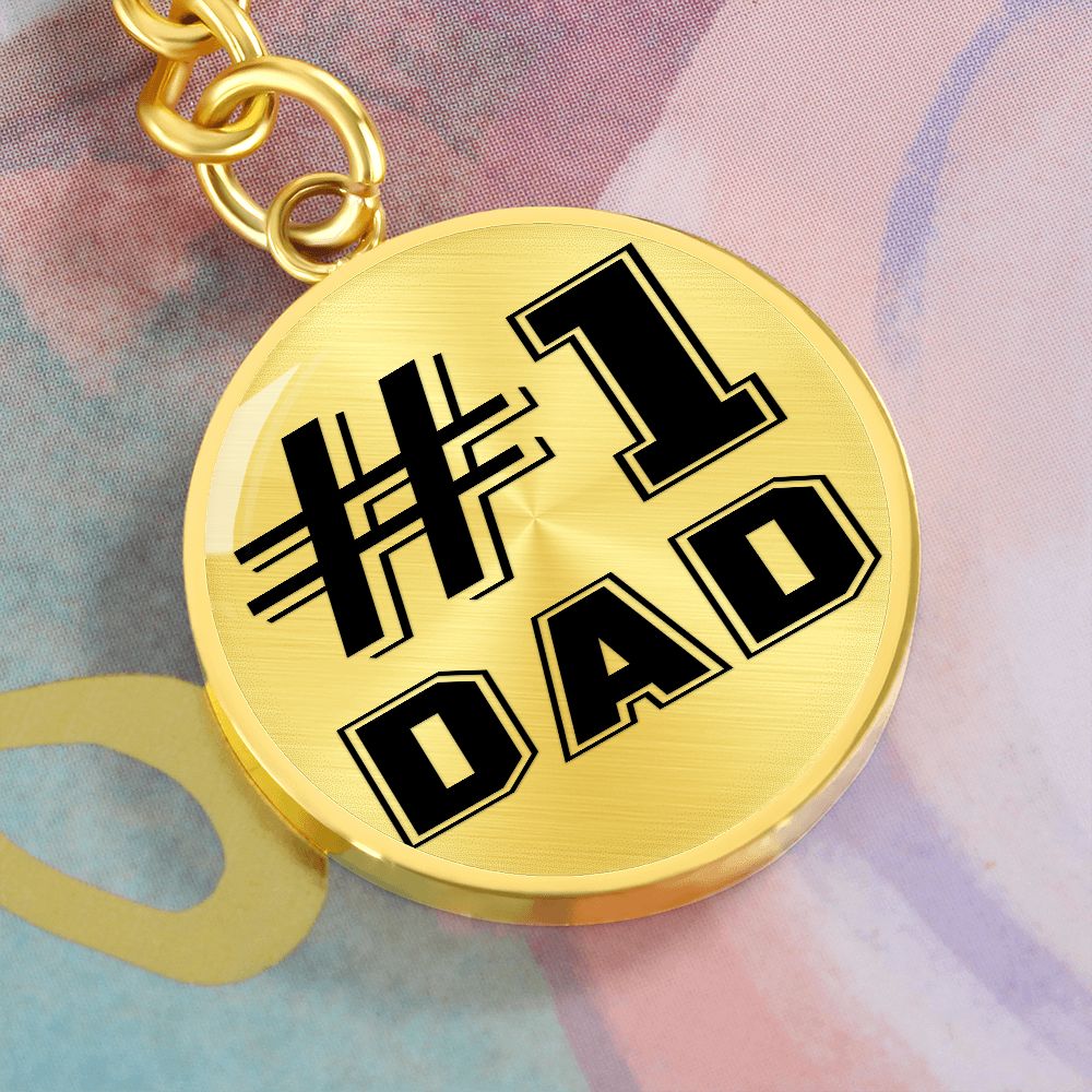 #1 Dad | Graphic Circle Keychain