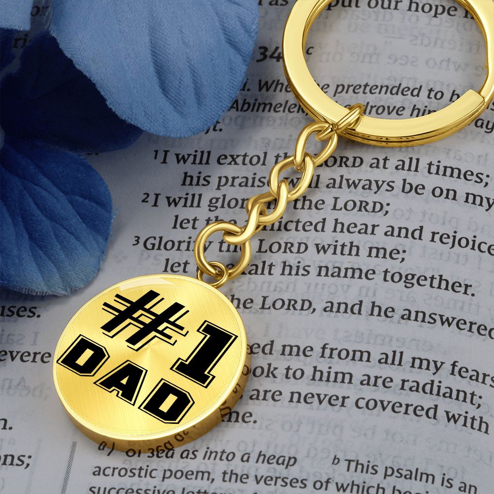 #1 Dad | Graphic Circle Keychain