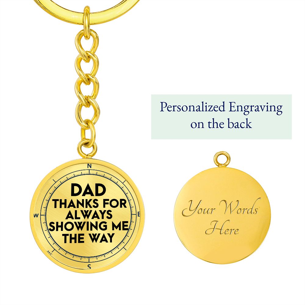 Dad Thanks | Graphic Circle Keychain