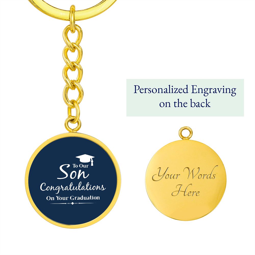 To Our Son_Congratulations | Graphic Circle Keychain