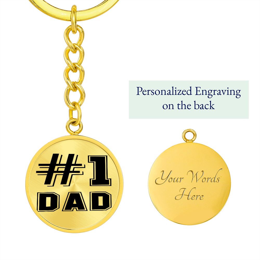 #1 Dad | Graphic Circle Keychain