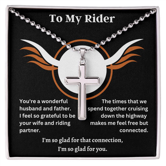 To My Rider | Stainless Steel Cross Necklace