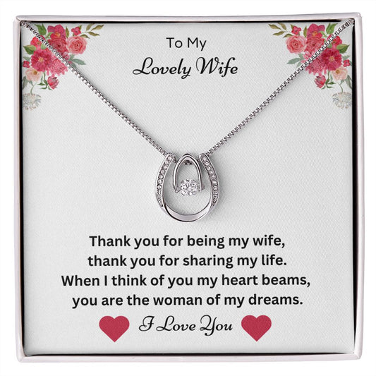 To My Lovely Wife | Dancing Center Necklace