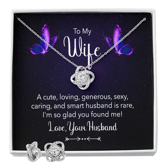 To My Wife | Love Knot Necklace & Earrings