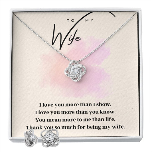 To My Wife | Love Knot with Earrings