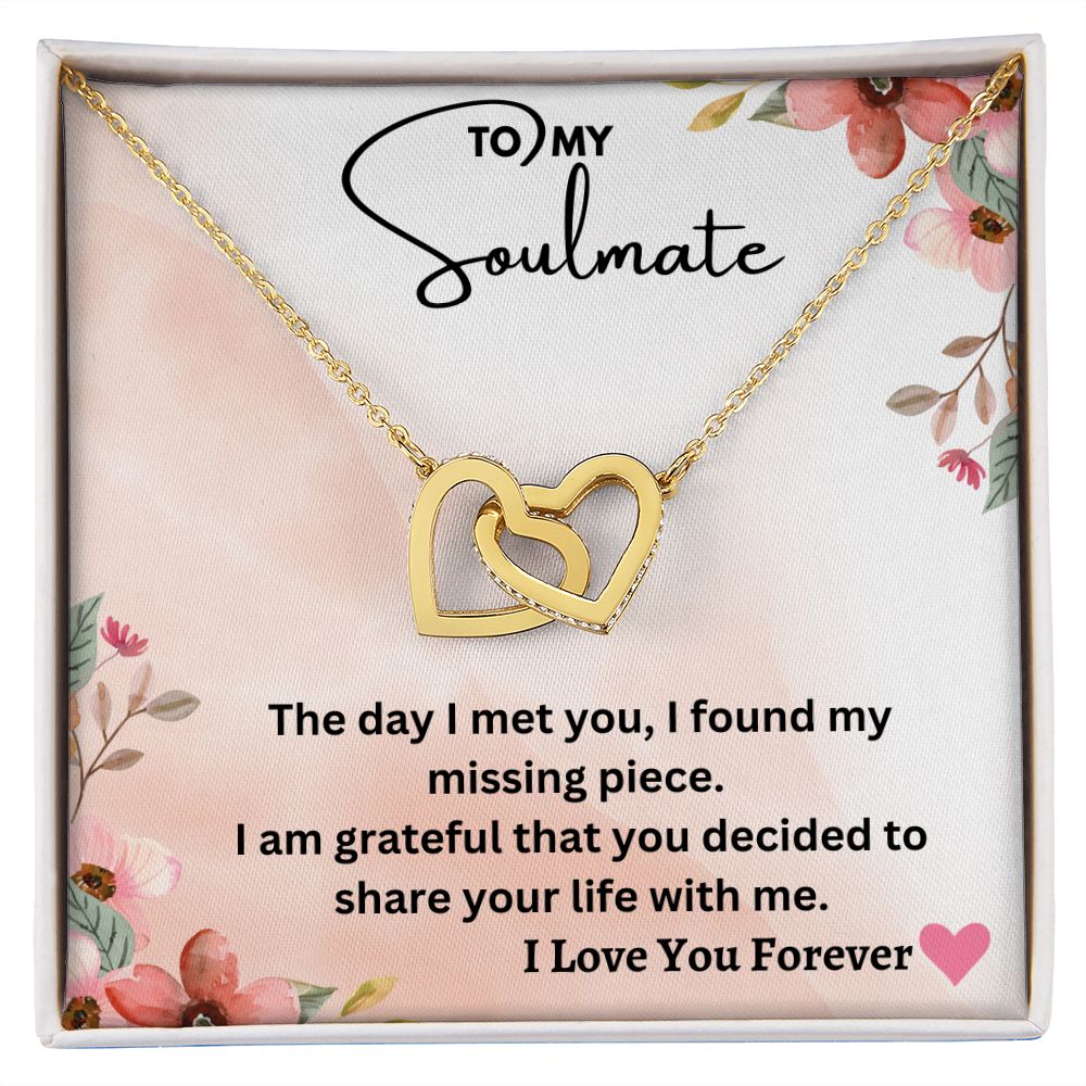 To My Soulmate | Interlocking Heart Necklace