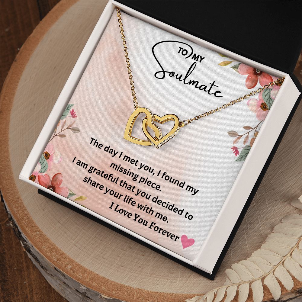 To My Soulmate | Interlocking Heart Necklace