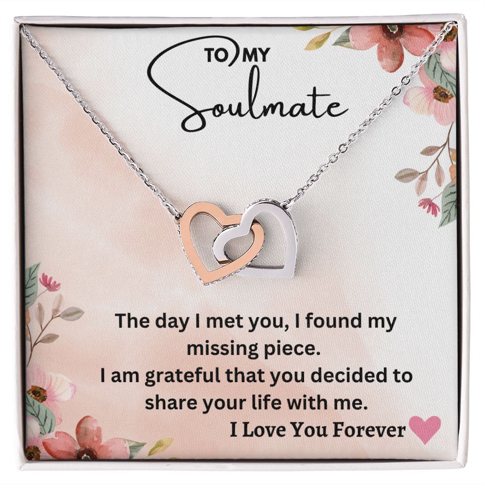 To My Soulmate | Interlocking Heart Necklace