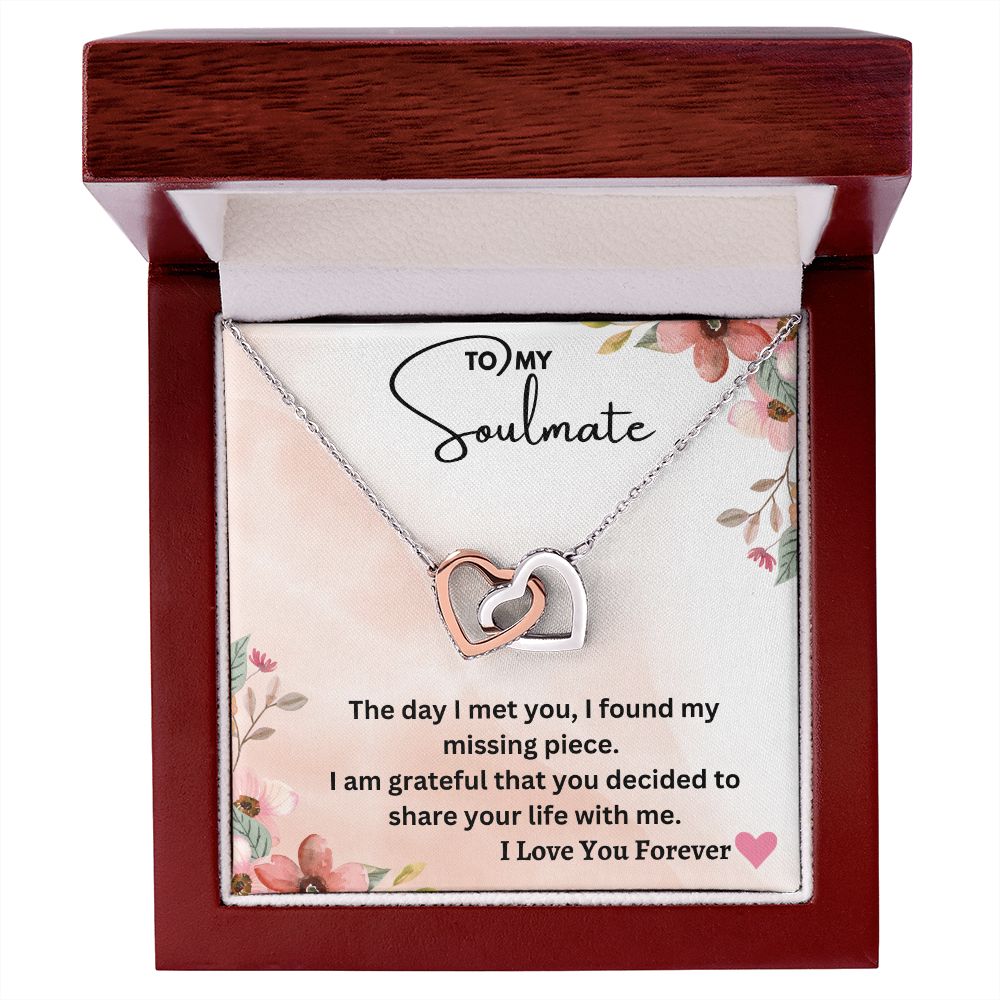 To My Soulmate | Interlocking Heart Necklace