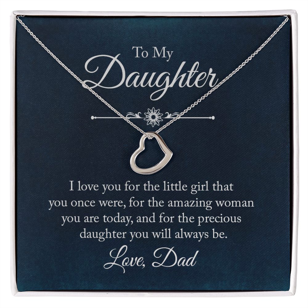 To My Daughter | Delicate Heart Necklace