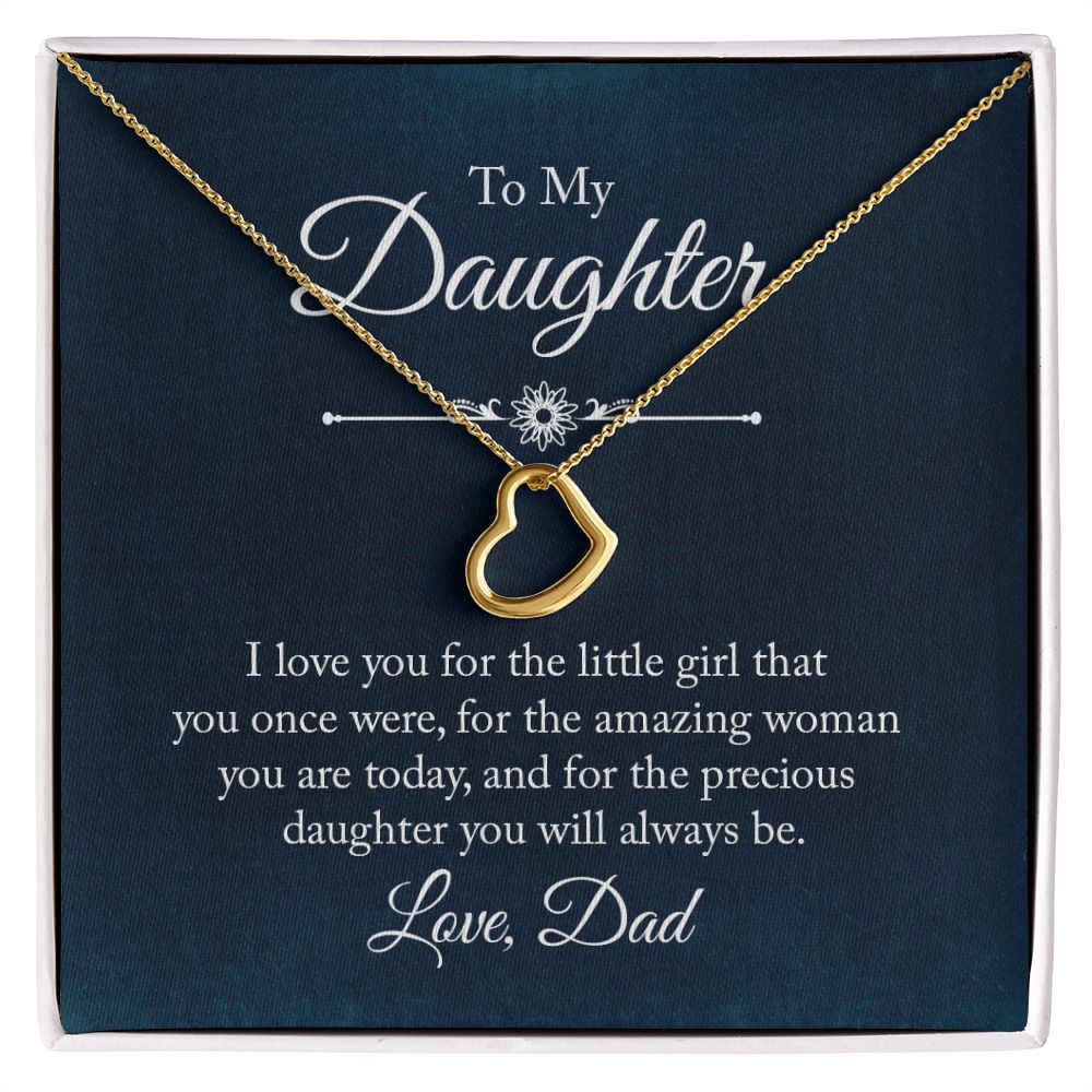 To My Daughter | Delicate Heart Necklace