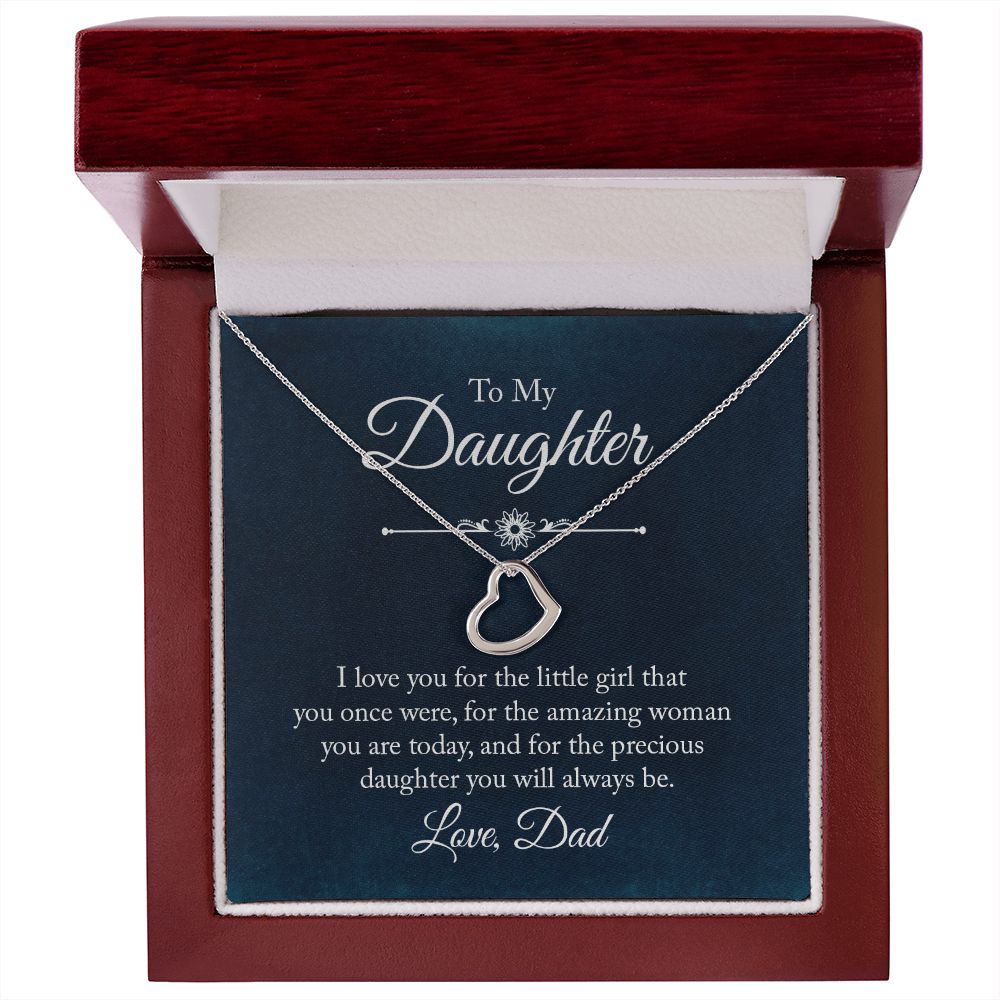 To My Daughter | Delicate Heart Necklace