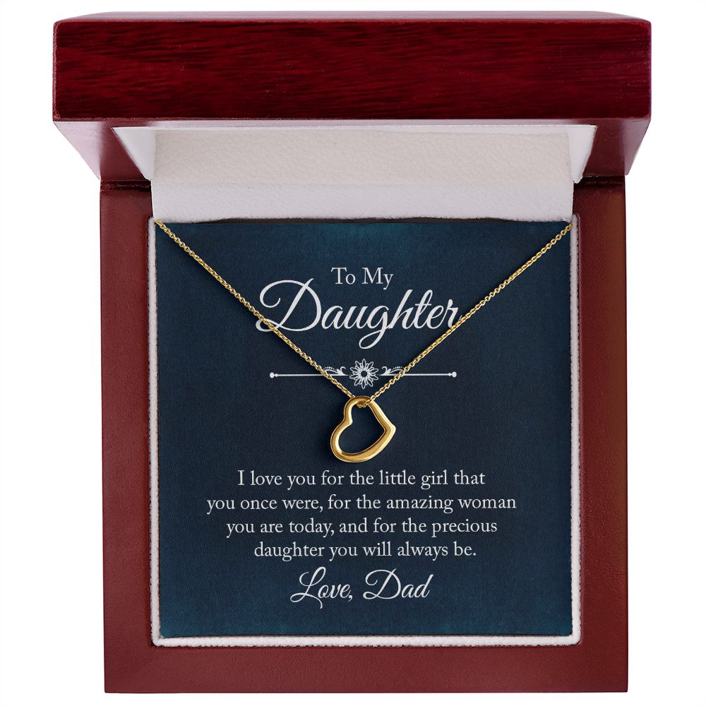 To My Daughter | Delicate Heart Necklace