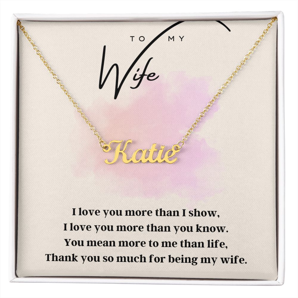 To My Wife | Personalized Name Necklace