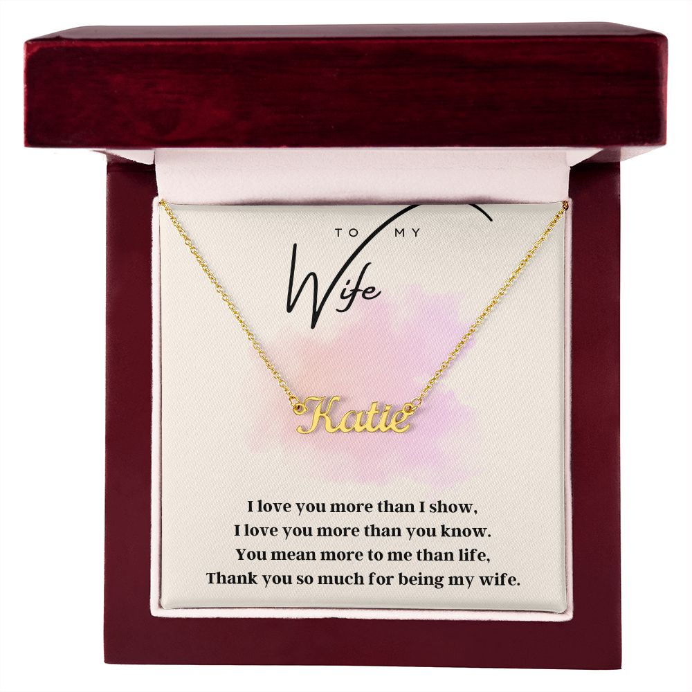 To My Wife | Personalized Name Necklace