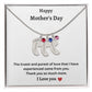 Happy Mother's Day | Baby Feet Necklace with Birthstone