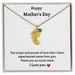 Happy Mother's Day | Baby Feet Necklace with Birthstone