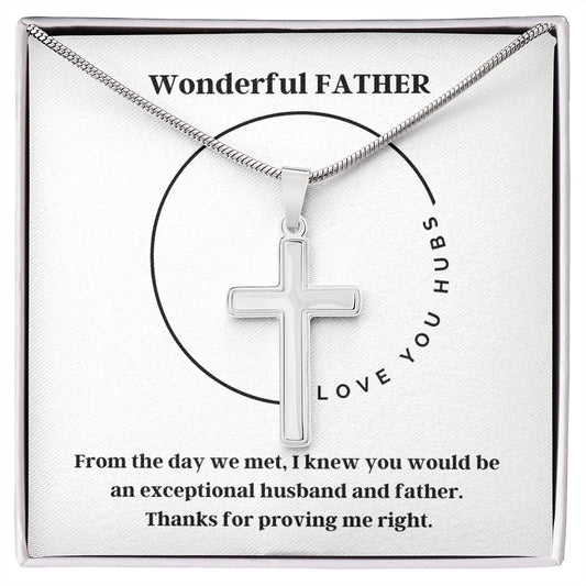 Wonderful Father | Stainless Steel Cross Necklace